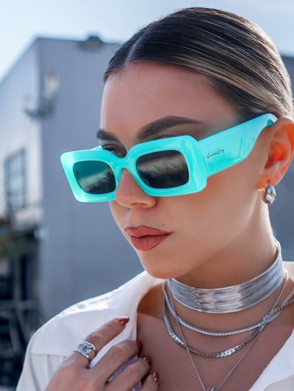 ANNAKEY ECLIPSE TURQUOISE SUNGLASSES