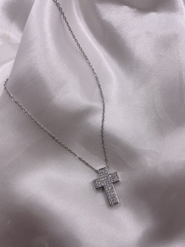 STRASS CROSS NECKLACE