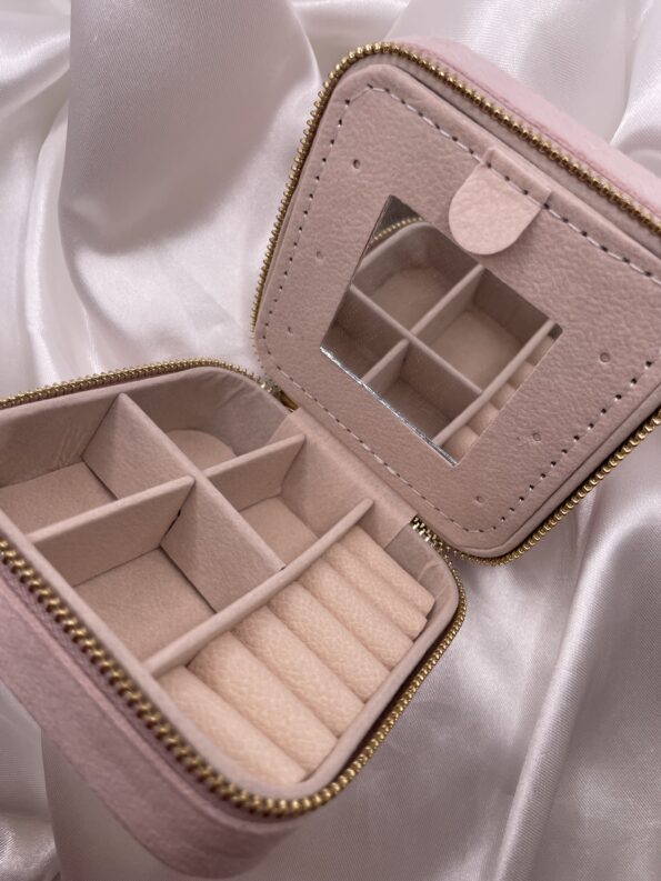 PINK VELVET TRAVEL CASE