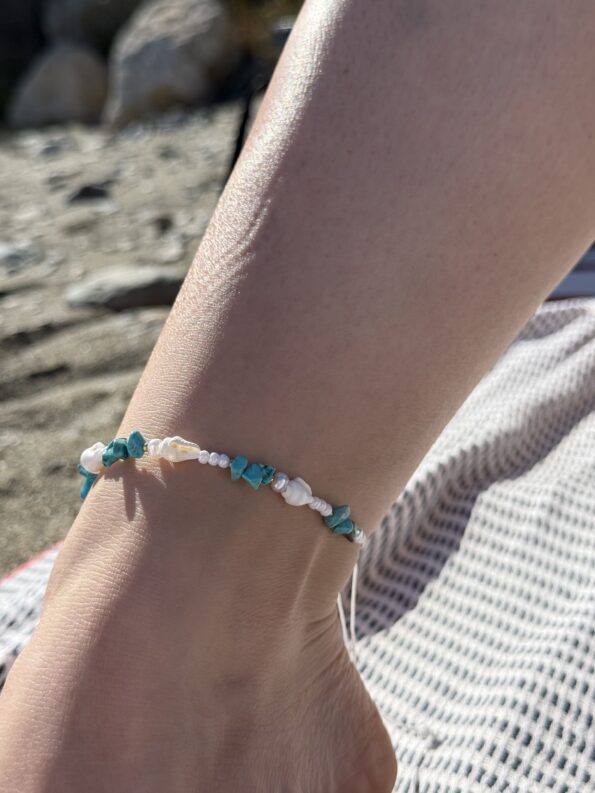 BLUE PEARL  ANKLET