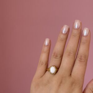 White Crystal Ring